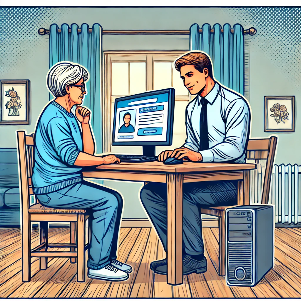Assistance informatique : aide à la configuration à domicile