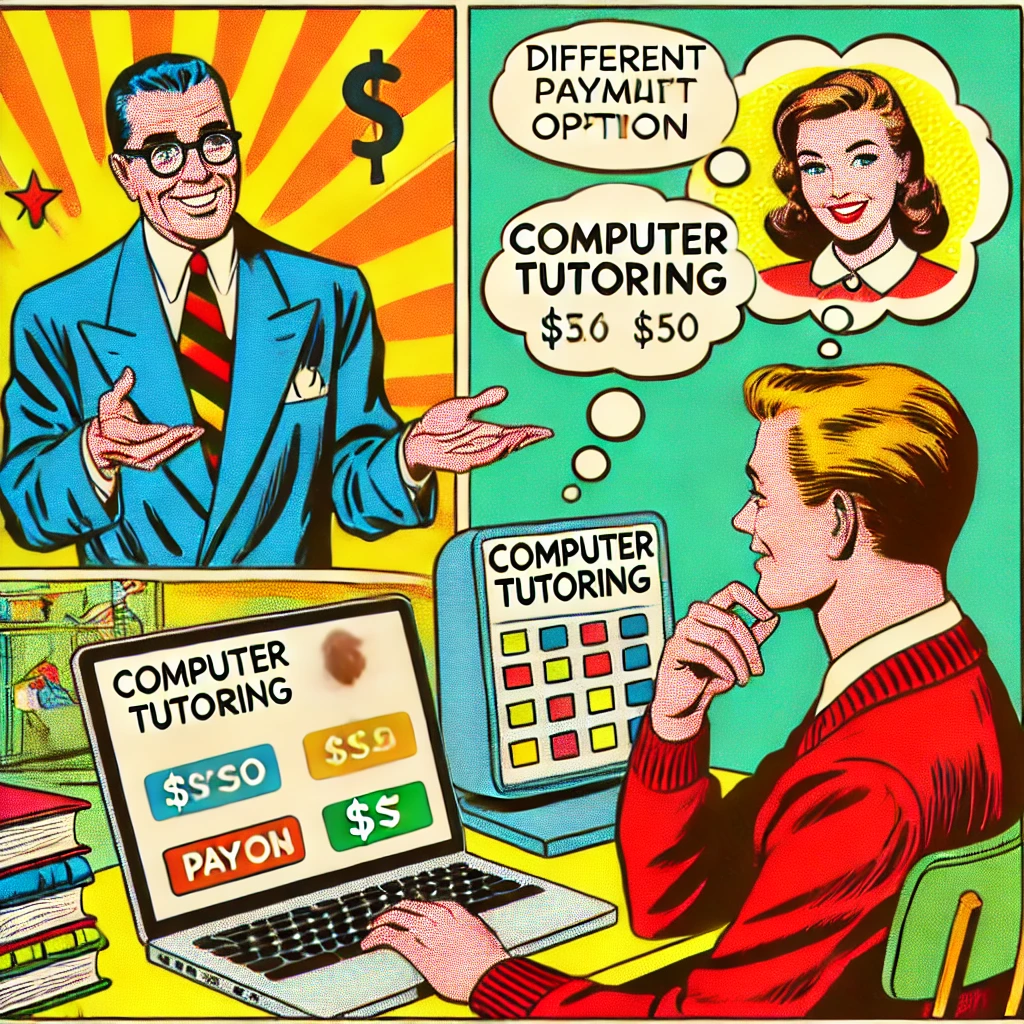 Options de paiement pour les cours d'informatique à domicile : forfaits, abonnements, séances
