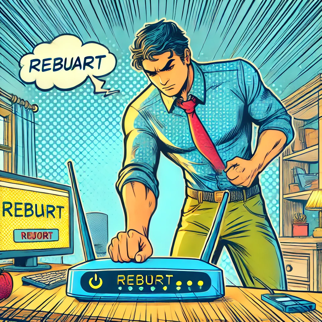 Redémarrage du routeur pour réparer la connexion Internet