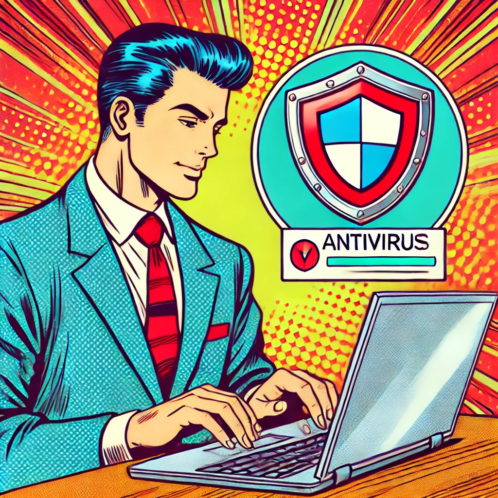 Utilisateur installant un logiciel antivirus pour sécuriser son ordinateur