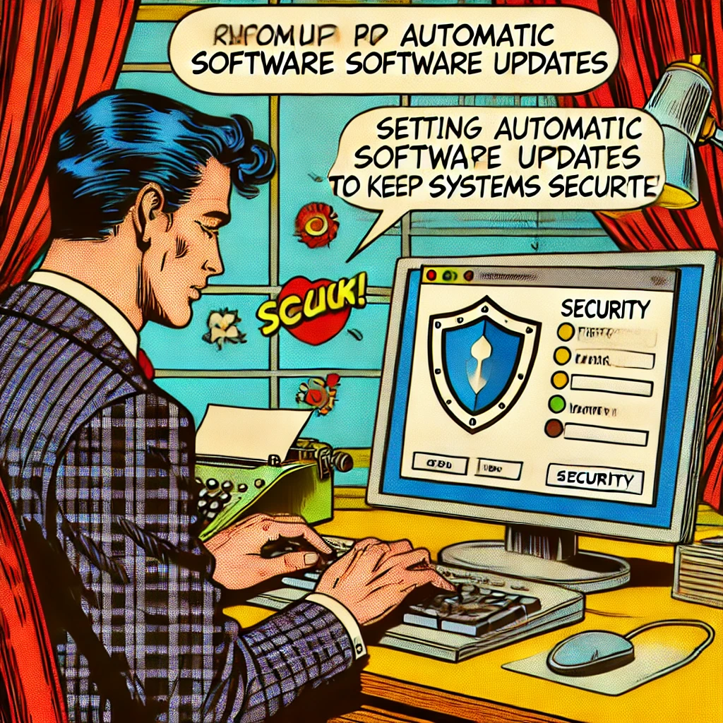 Utilisateur configurant les mises à jour automatiques de son système pour renforcer la sécurité