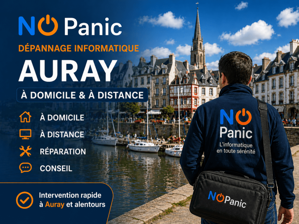 No Panic : Votre Informaticien à Domicile à Auray<br />
