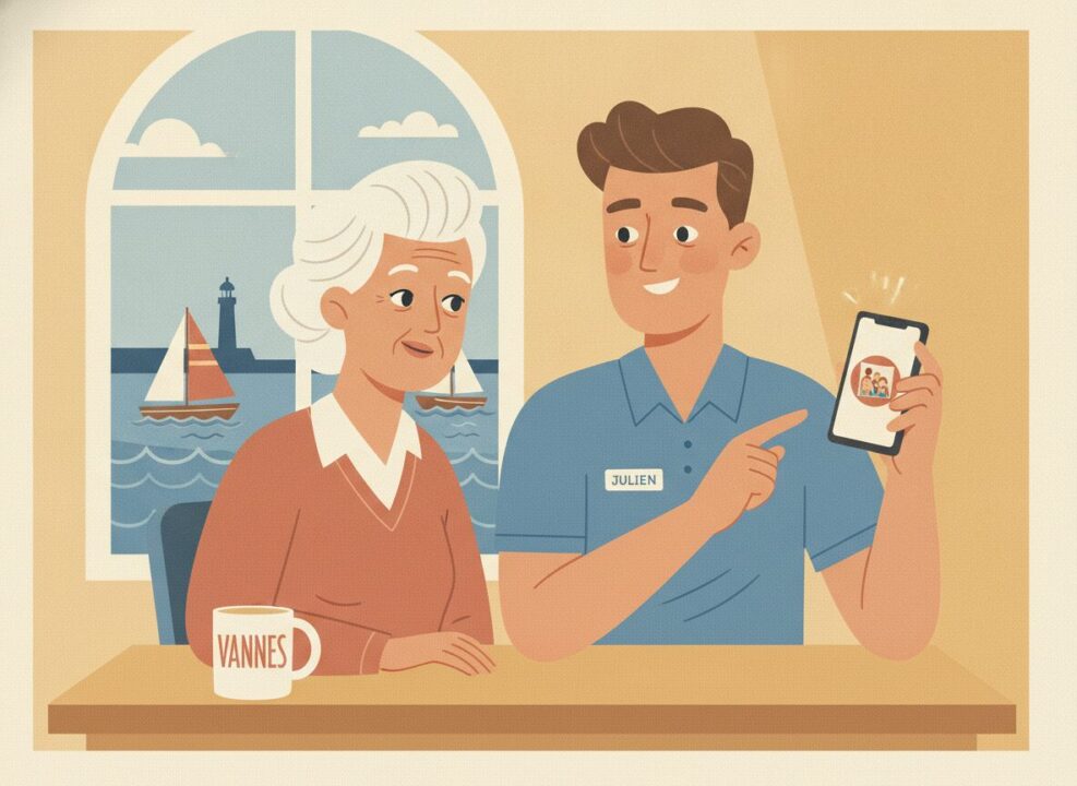 Technicien No Panic aidant à récupérer des photos supprimées sur smartphone à Vannes